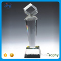 high quality crystal K9 cube shape classical common design awarding trophy